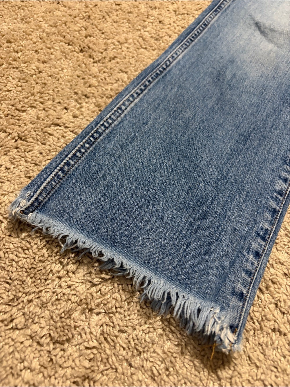 Madewell Cali Denim Boot Cut Jeans Size 26 Raw Hem - Picture 3 of 7